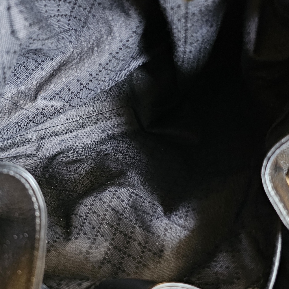 Gucci Black Leather Backpack with Bamboo Accents - Picture 10 of 15